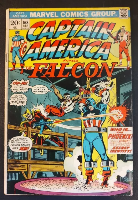 Captain America #168 1st Appearance Helmut Zemo! Marvel 1973 Mid Grade 🔥🔑💎