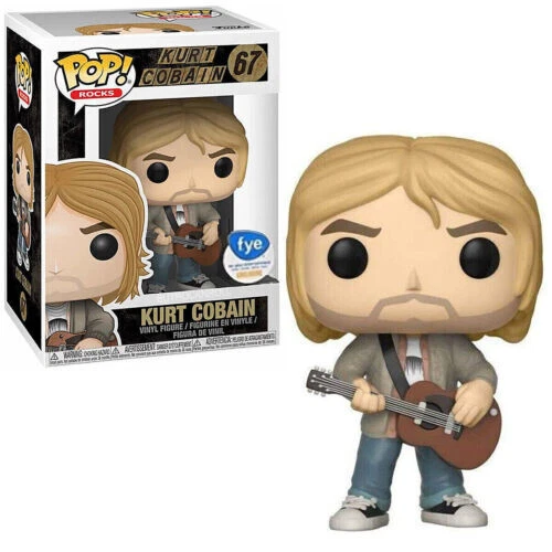 Pop Kurt Cobain #67 With Sunglass Vinyl Action Figure Model Toys W/Protector