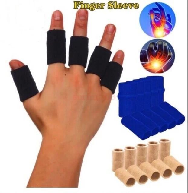 Finger Sleeve Splint Brace Compression Finger Protector Support Pain Trigger NEW