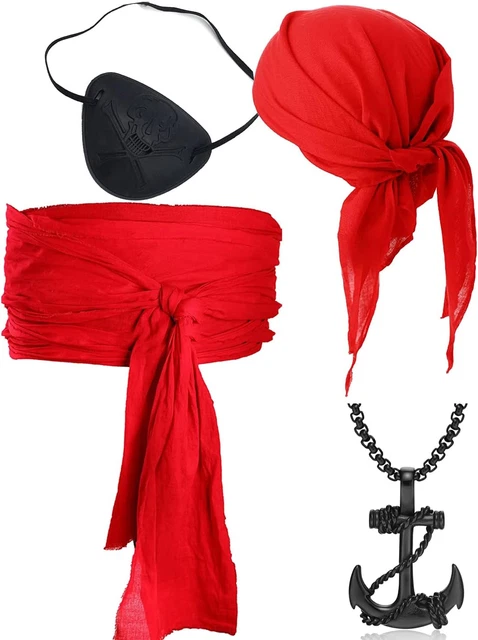 SATINIOR Piraten-Kostüm Accessoires – Kopfband, Schärpe & Bandana Für Halloween & Mottoparty