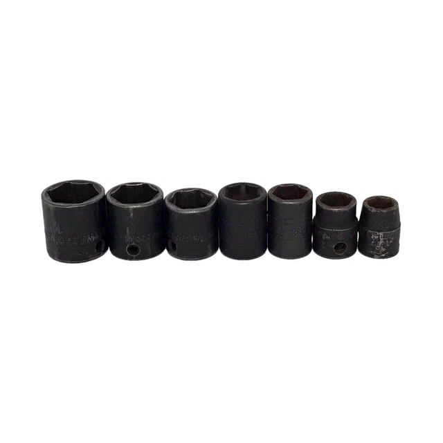 Snap-On 3/8" Drive 3/8"-3/4" Sae 6-Point Shallow Impact Socket Set - Imf120-240