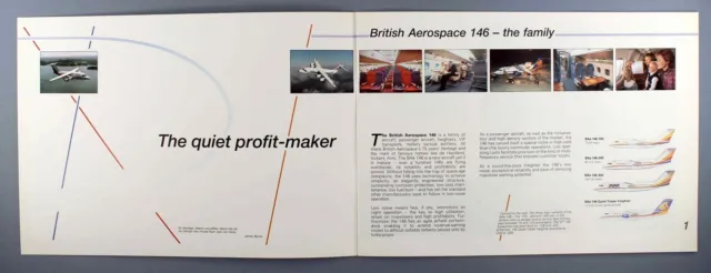 British Aerospace Bae 146 Manufacturers Sales Brochure 1988 2