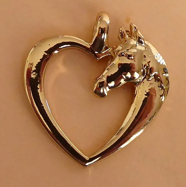 BEAU PENDENTIF vintage CHEVAL Doré