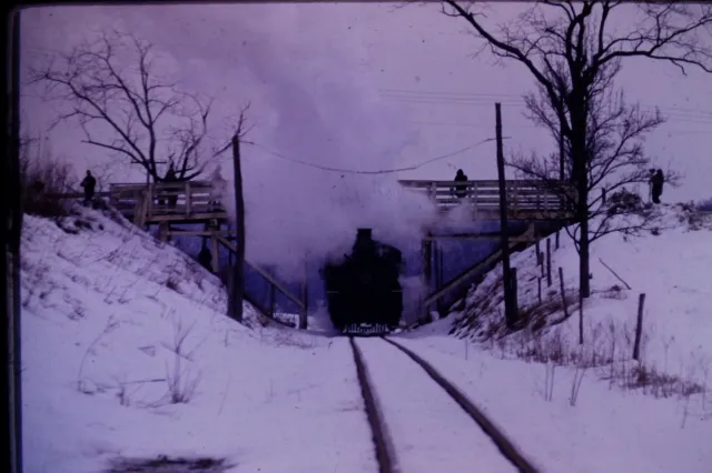 Kodachrome Original Slide East Broad Top Winter Freight Train (1970) Item CC2872