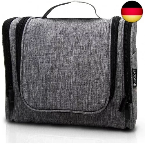 SWISSONA Kulturbeutel, Kulturtasche zum Aufhängen für Damen, Herren, Kinder, g