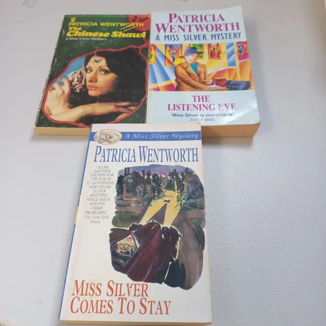 😇 Patricia Wentworth  Paperback Miss Silver Mystery's Bulk 3 Books Vintage