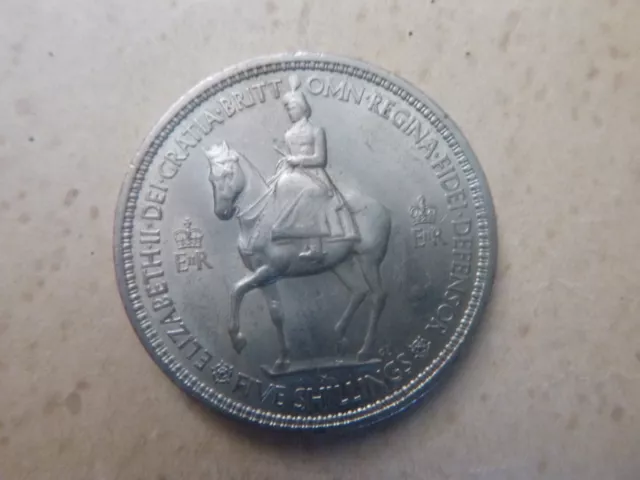 1953 Elizabeth Ii 5 Shilling, Commemorative Crown