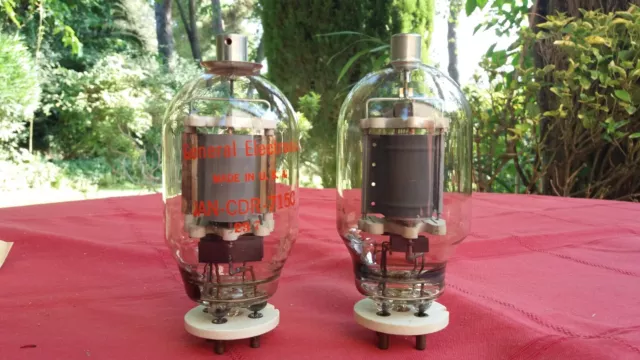 2 X Vacuum Tubes Nos 715C Amplifier Tetrode Neufs En Boites Us Army Navy 1945