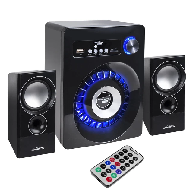 BLUETOOTH COMPUTER SPEAKERS 2.1 Subwoofer Stereo USB AUX PC Laptop
