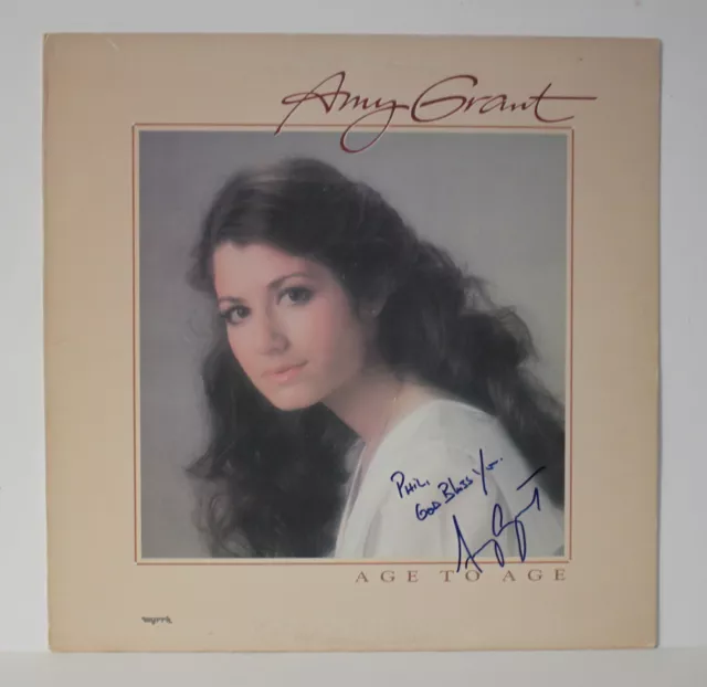 Autographed Hand Signed AMY GRANT Record Album Cover  " Age To Age "