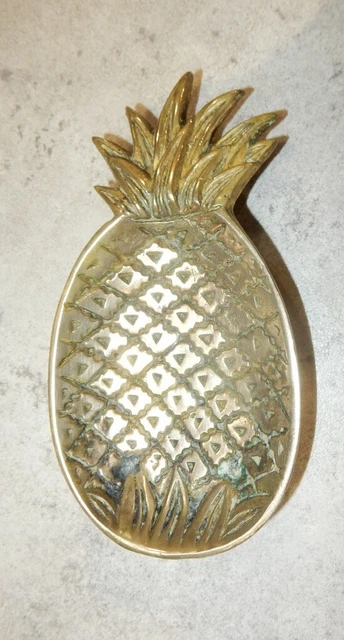 Antique Empty Ashtray Bronze Pineapple Pocket