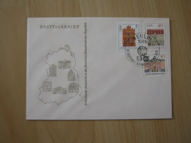 Ersttagsbrief / FDC DDR 15.01.1969  Bedeutende Bauwerke  (1434/1435/1439)  1