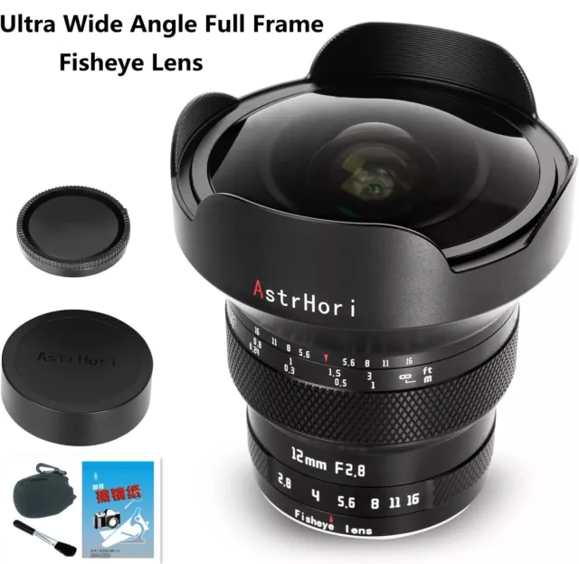 AstrHori 12mm F2.8 Ultra Wide Angle Full Frame Fisheye Lens for Sony E Mount