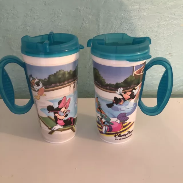 Disney Parks Drinking Water Cups Souvenir Mug Mickey & Minnie Mouse Summer Fun