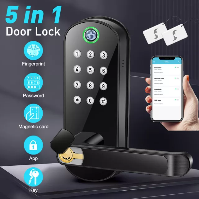 Smart Door Lock Biometric Fingerprint Digital Keypad Password Entry Door Lock