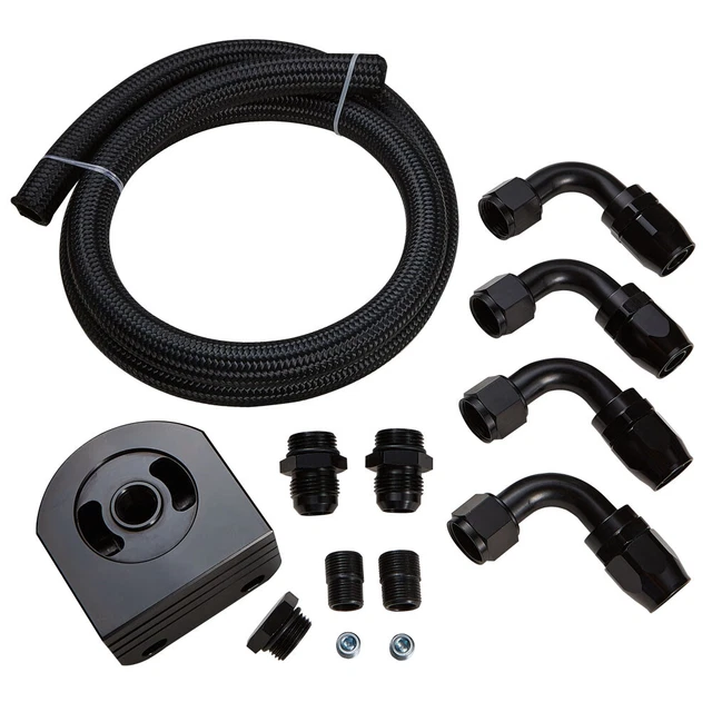 BILLET ALUMINUM GM LS Oil Filter Relocation Kit For LSX LS1 LS3 4.8 5.3