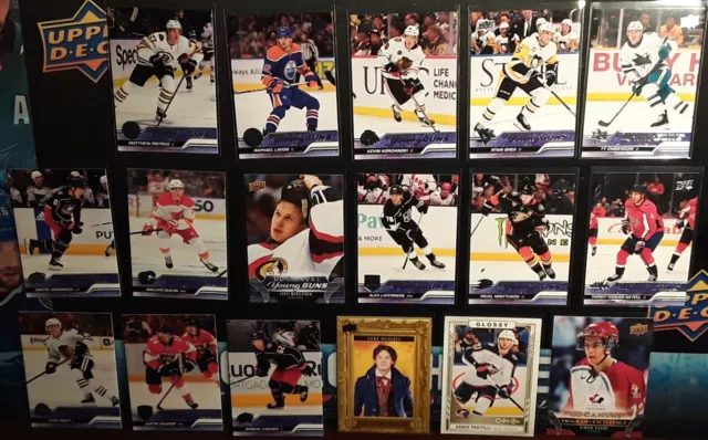 2023-24 Upper Deck Hockey Series 2 Young Guns Lot - Poitras, Voronkov,...