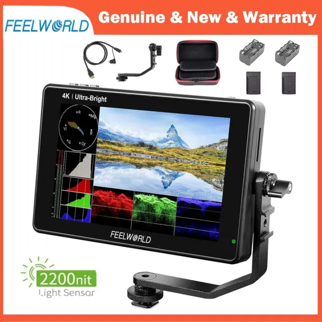 FEELWORLD LUT7+Battery+Charger+Case 7 Inch 2200nits 3D LUT Camera Field Monitor
