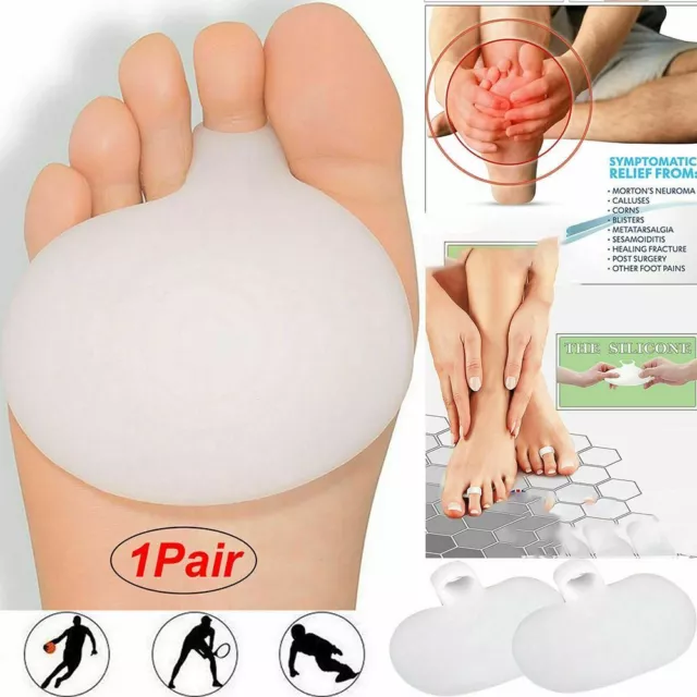 INSOLES FOREFOOT PADS Forefoot Shoe Pad Silicone Gel Insoles Half