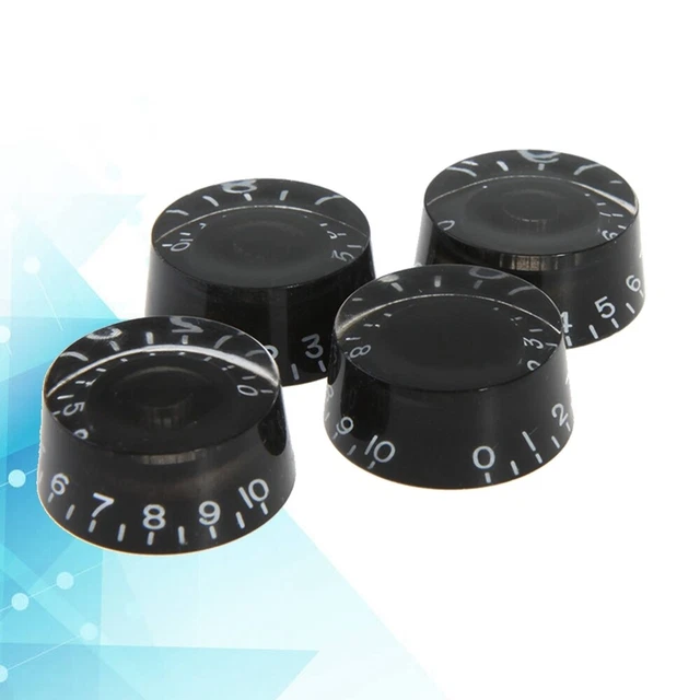 4 PCS / Set Boutons de guitare ronds Vitesse Boutons de contrôle de tonalité