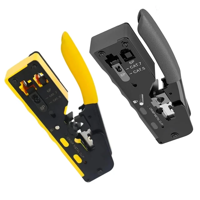 Rotary Cutter Rj45 RJ45 CRIMP TOOL Pass Through Crimper Cutter Kit for Cat6 Cat5 Cat7 ...