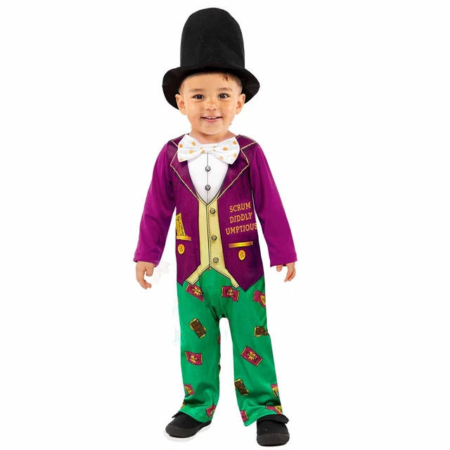 CHILDS WILLY WONKA Baby Fancy Dress Roald Dahl Costume World Book Day Boys Kids £19.99 PicClick UK