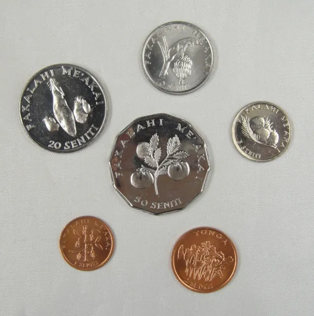 Tonga coins set of 6 pieces AU-UNC