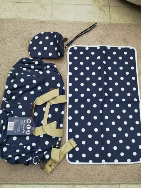 Baby Changing Bag with Bottle Holder and Changing Mat