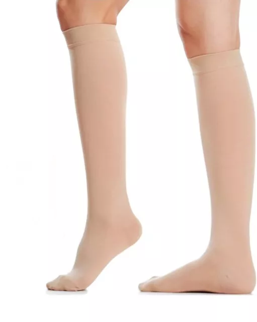 Medizinische Kompressionsstrümpfe Damen & Herren mit Silikonband 20-30 mmHg Gr.L