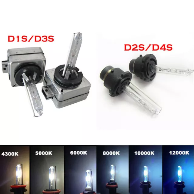 2X D1S D2S D3S D4S HID Xenon Headlight Lights Bulbs Replace 6000K 8000K 10000K