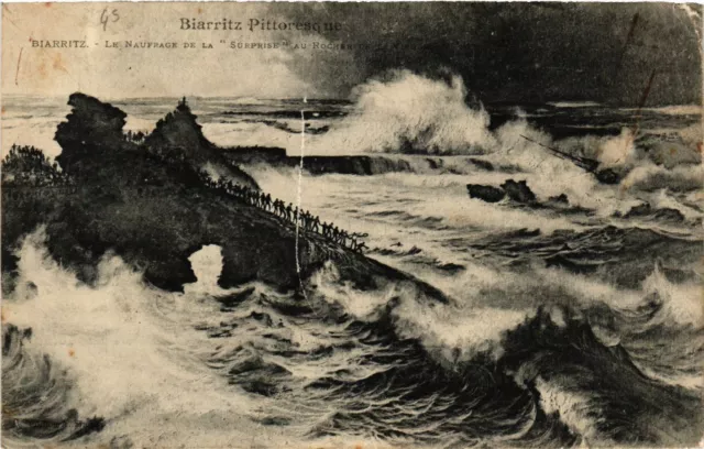 CPA BIARRITZ The Shipwreck of the Surprise at the Rock (411779)