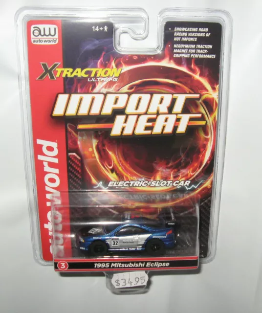 Auto World Xtraction 1995 MITSUBISHI ECLIPSE HO Slot Car Import Heat New Nip