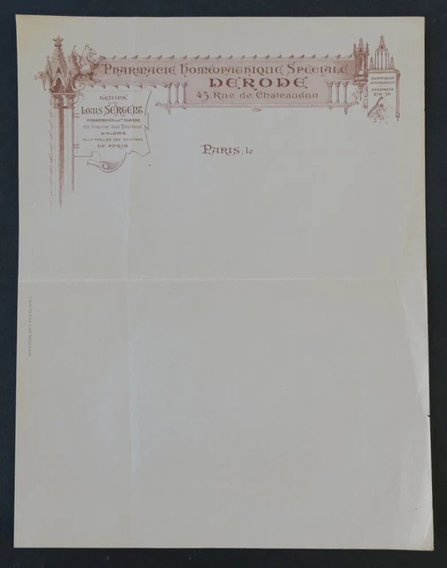 Facture 1911 GAILLON PHARMACIE PERRIN LESAGE eaux