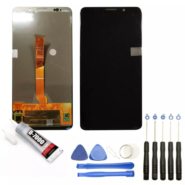 VITRE TACTILE + ECRAN LCD POUR HUAWEI MATE 10 Pro 6.0" NOIR + OUTILS + COLLE