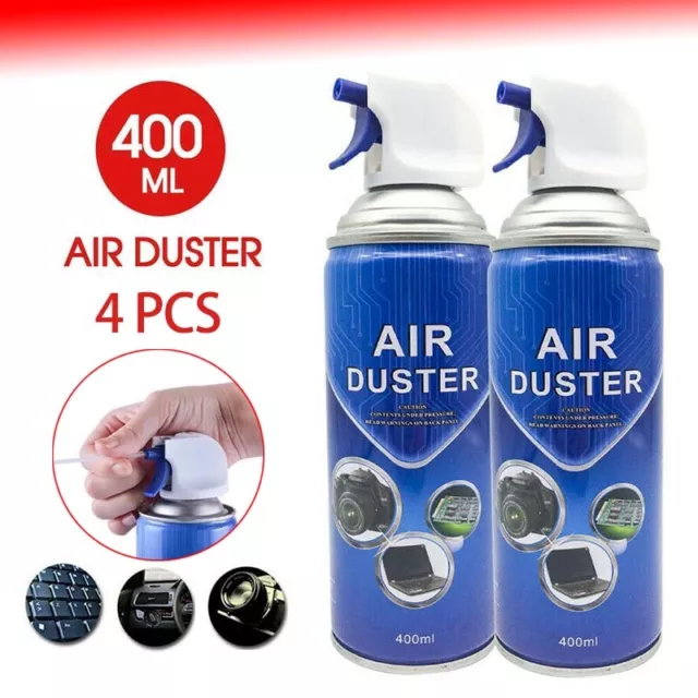 4x Multi-purpose Compressed Air Duster Cleaner 400ml AU POST AU