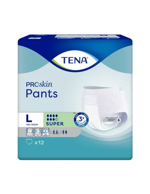 Tena Proskin Tena Pants Plus Super Bragas Absorbentes para Incontinencia 12pz