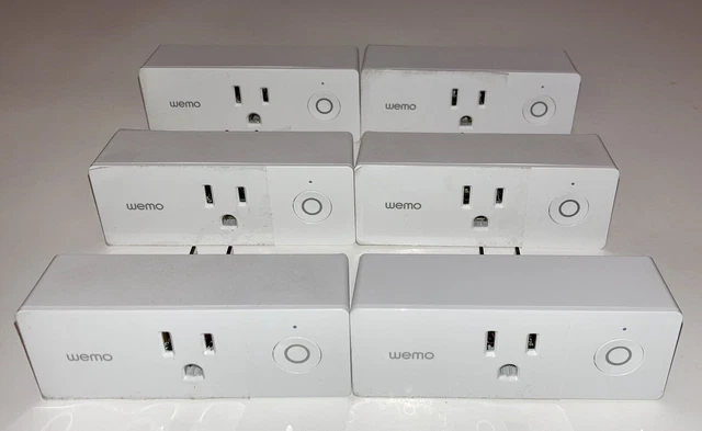 6 packs of WeMo Mini Smart Plug (F7C063) Apple Homekit, Alexa, Google, Excellent