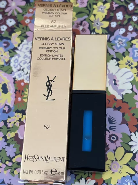 YSL Vernis A Lèvres Glossy Stain 52 blau Verstärker uvp £28 mischbar mit anderen