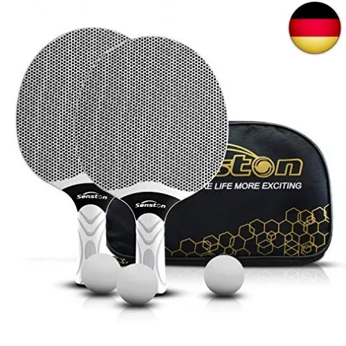 Senston Tischtennisschläger Set, professionelle Tischtennisschläger mit 3 B