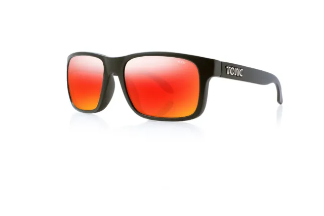 Tonic Sunglasses Mo Matt Blk Glass Mirror Red G2 Slicelens @ Otto's TW