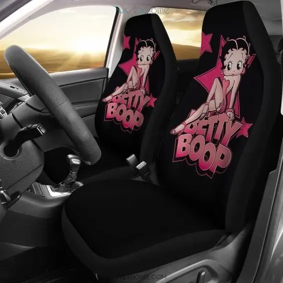 Betty Boop Star Art Car Seat Covers Cartoon Fan Gift (set of 2)