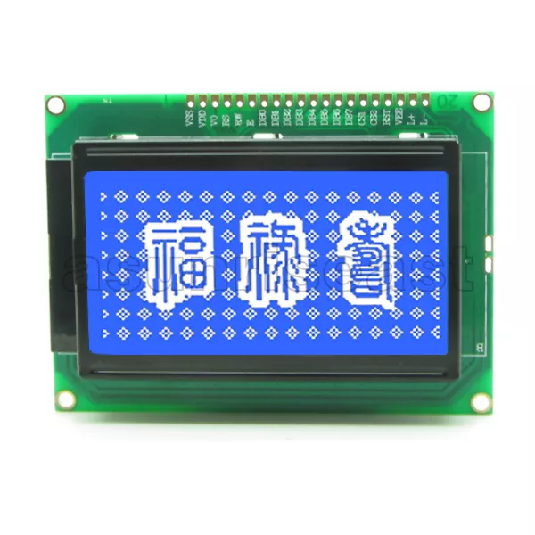 12864 128x64 Graphic Matrix LCD Display Module Blue Backlight for Arduino 5V