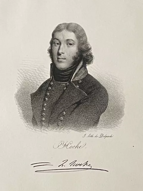 Louis Lazare Hoche lithographie XIXe 1839 Général Révolution France