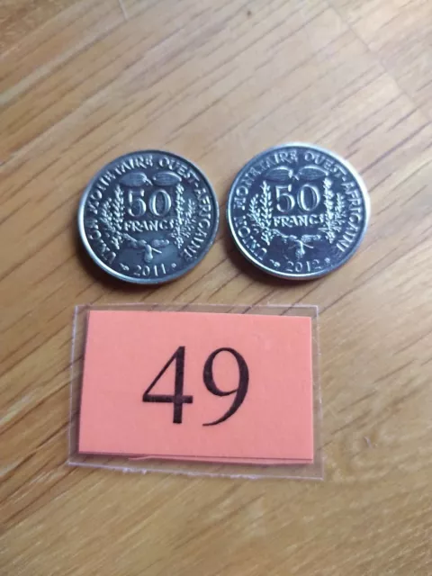Lot 49 orange - Münzen aus den Westafrikanischen Staaten