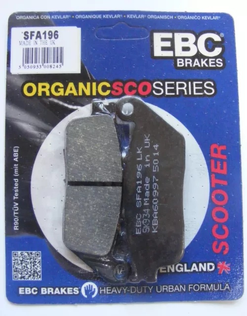 EBC Organic FRONT Disc Brake Pads Fits YAMAHA YP250R XMAX (2010 to 2016)