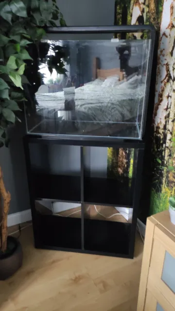 SuperFish Home 80 Aquarium - Black with display cabinet great condition