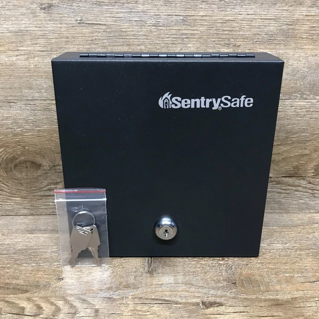 SENTRY SAFE METAL Home Lock Box Security With Two Keys 7X6.5X2 Pre