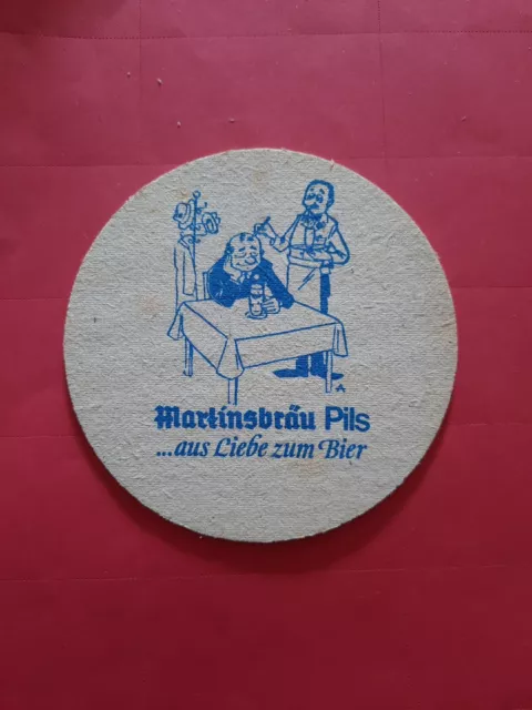 Bierdeckel Gemalte Frisur - Rund - Martinsbräu Marktheidenfeld