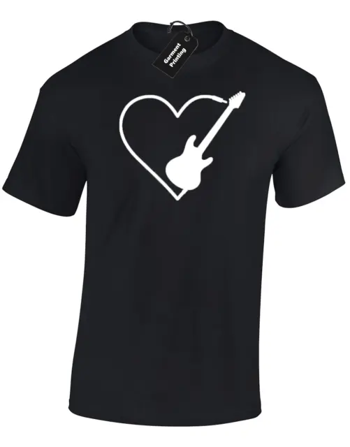 Chitarra Love Heart T-Shirt Uomo Musicista Chitarrista Regalo Idea Regalo Per Lui Lei