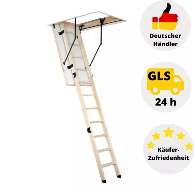 Dachbodentreppe Bodentreppe Speichertreppe Holz Treppe 120 x 60 cm Super Step